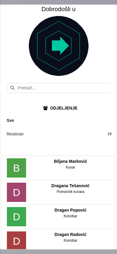 PBS kiosk za prijavu radnika - tablet na ulazu