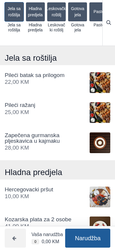 QR meni PBS - gost sam naručuje sa telefona